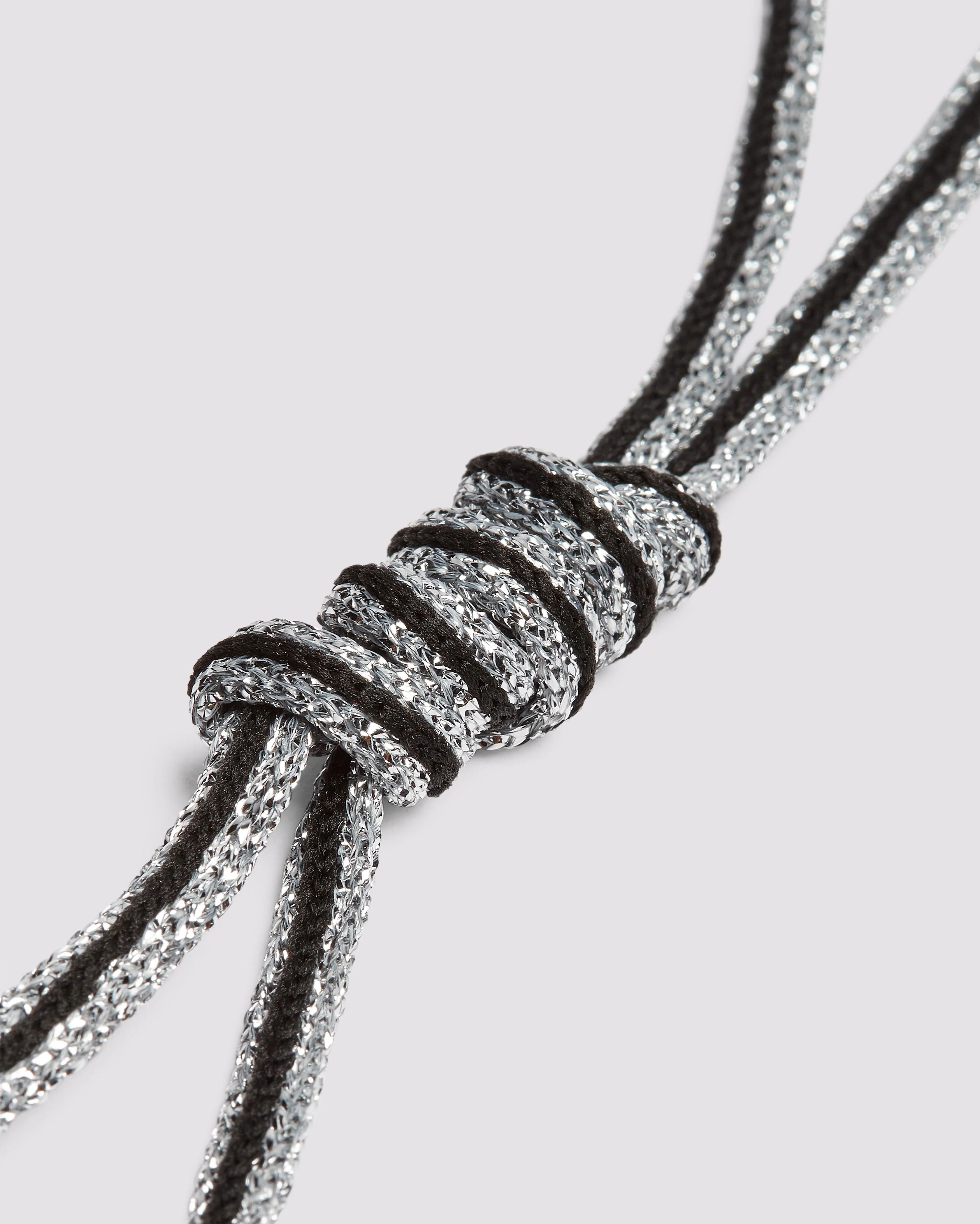 Shoelaces Black Glitter/Silver - Image 2